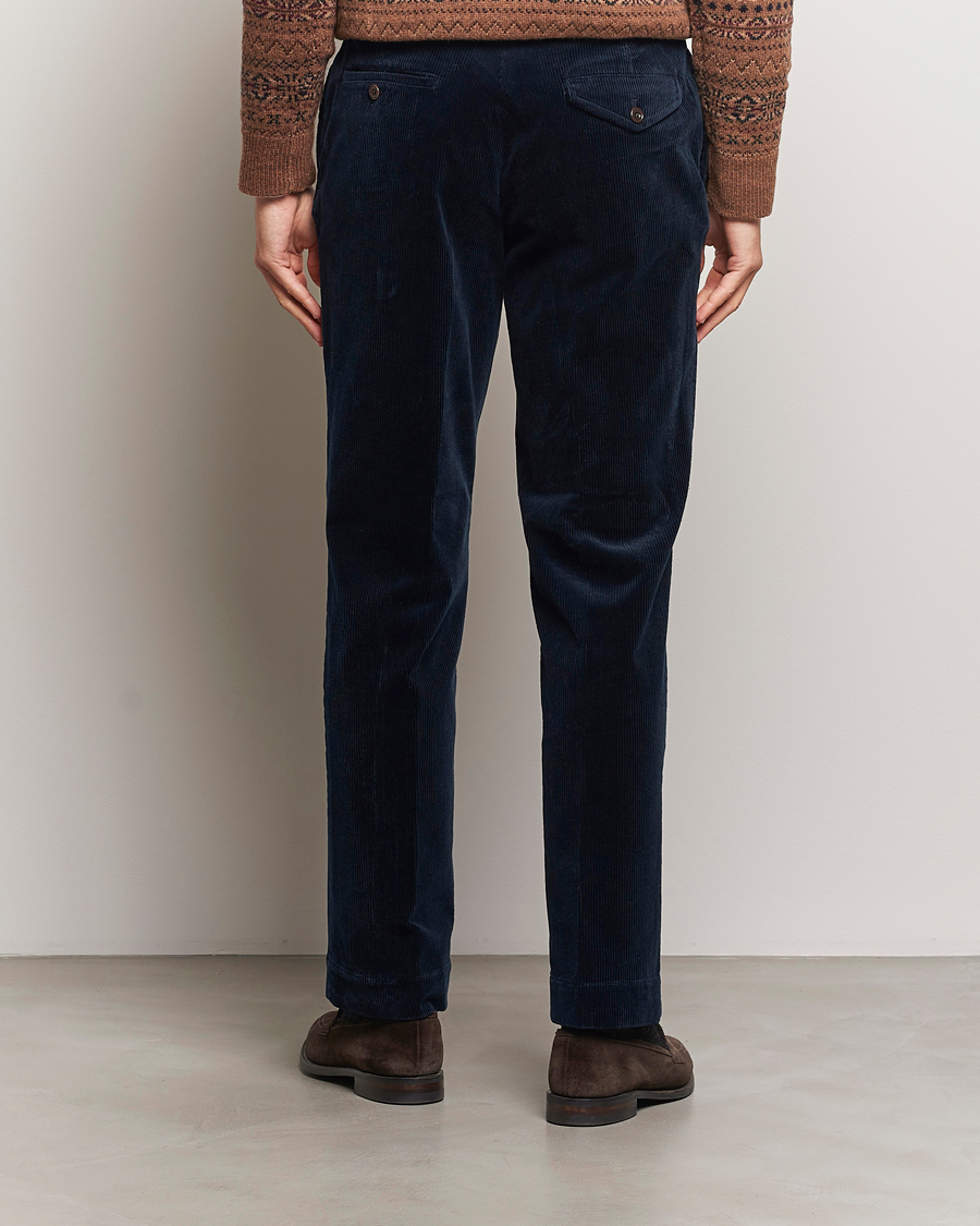 Uomini | Pantaloni | Polo Ralph Lauren | Corduroy Pleated Trousers Aviator Navy