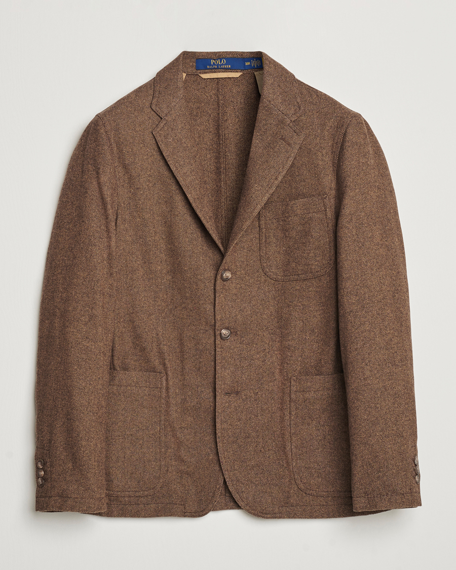 Uomini | Blazers | Polo Ralph Lauren | Classic Herringbone Sportcoat Brown/Tan