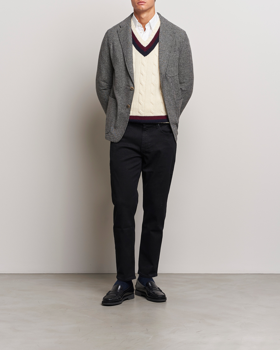 Uomini | Blazers | Polo Ralph Lauren | Classic Herringbone Sportcoat Black/Cream