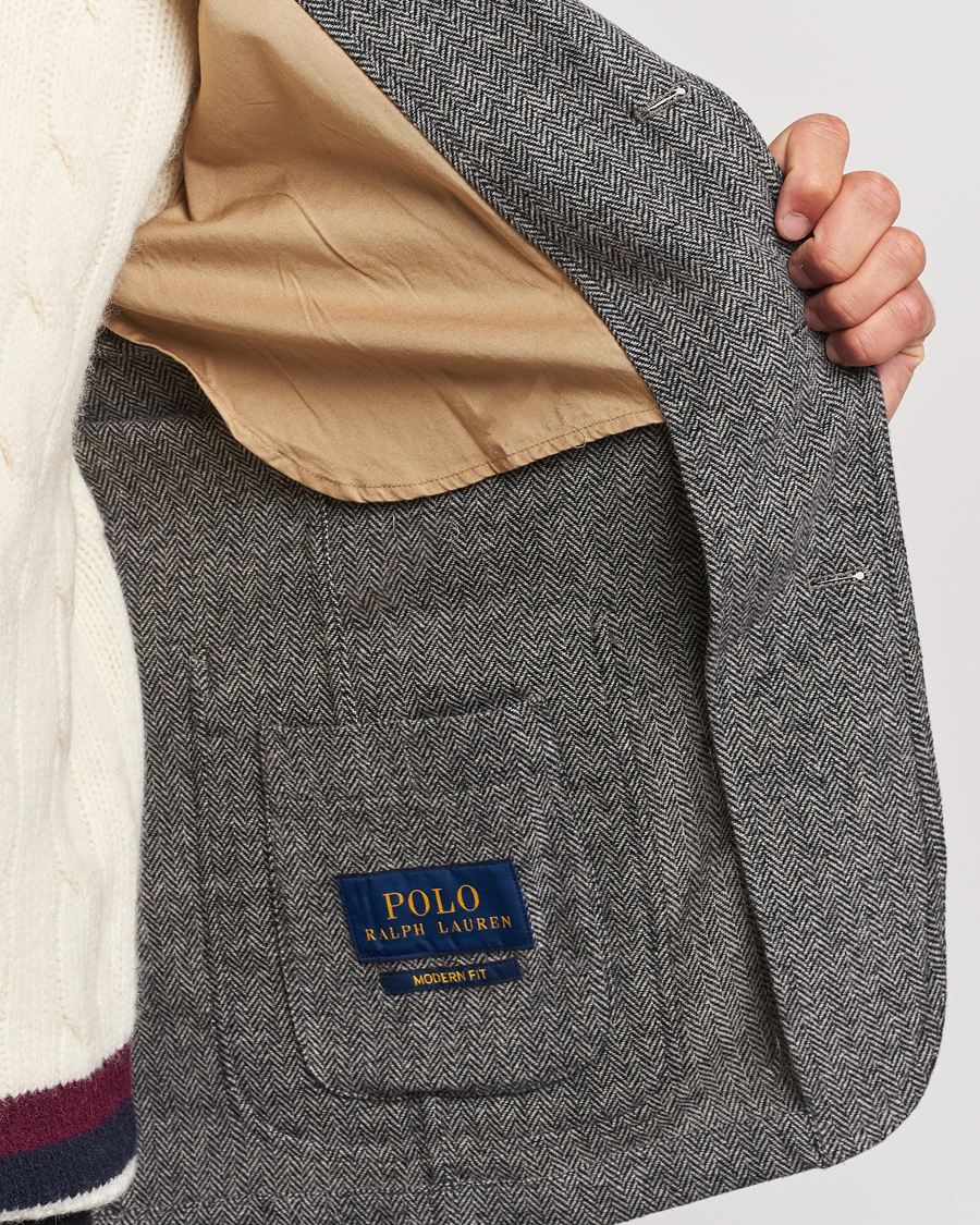 Uomini | Blazers | Polo Ralph Lauren | Classic Herringbone Sportcoat Black/Cream