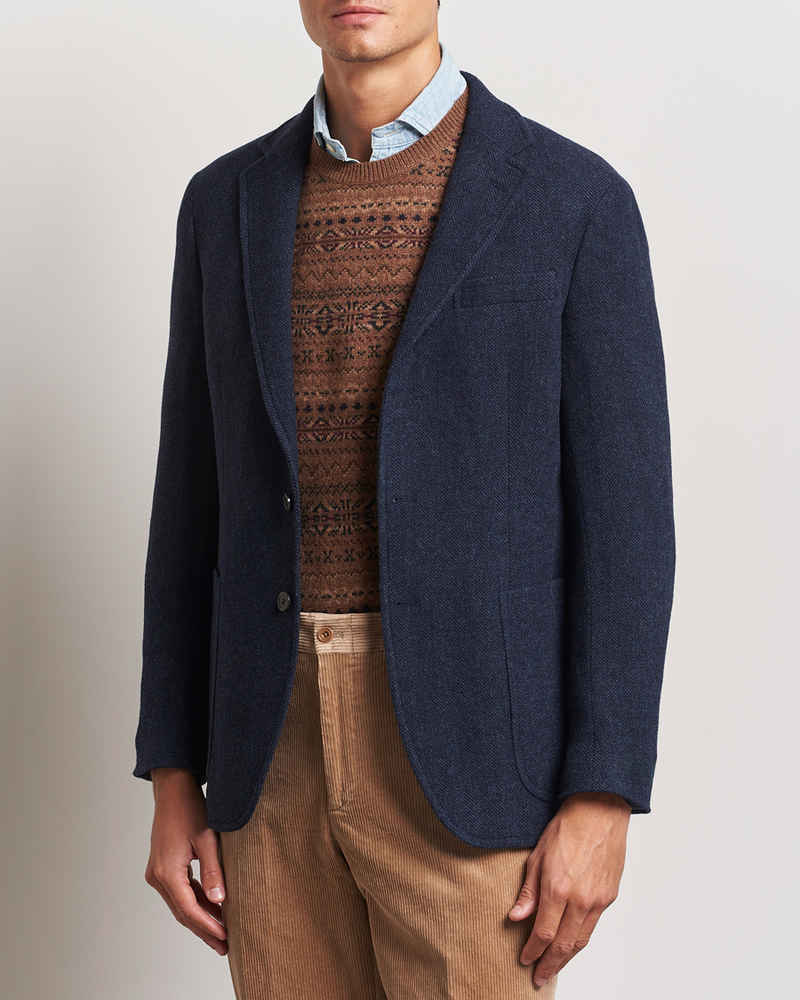 Uomini | Blazers | Polo Ralph Lauren | Broken Herringbone Sportcoat Navy Multi
