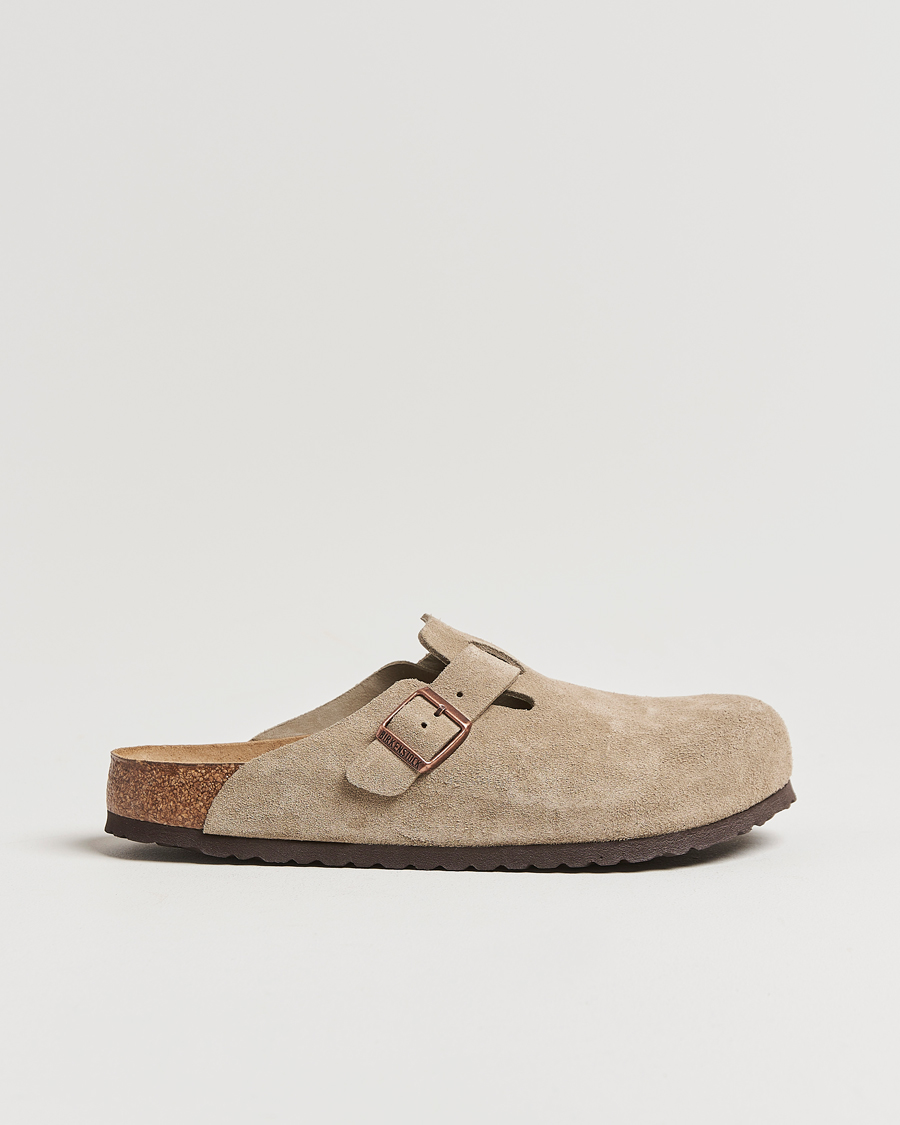 Uomini | Sandali & Diapositive | BIRKENSTOCK | Boston Soft Footbed Taupe Suede