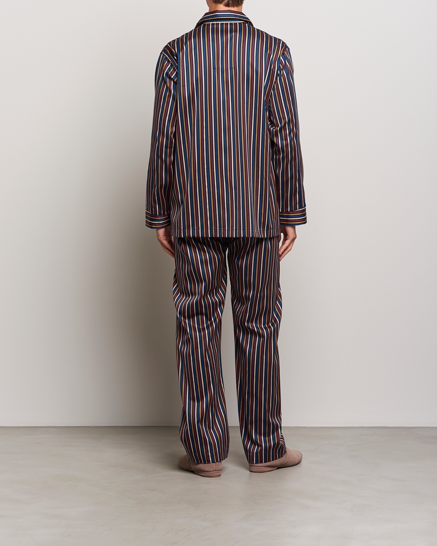 Uomini | Accappatoi & Pigiami | Derek Rose | Striped Cotton Pyjama Set Navy