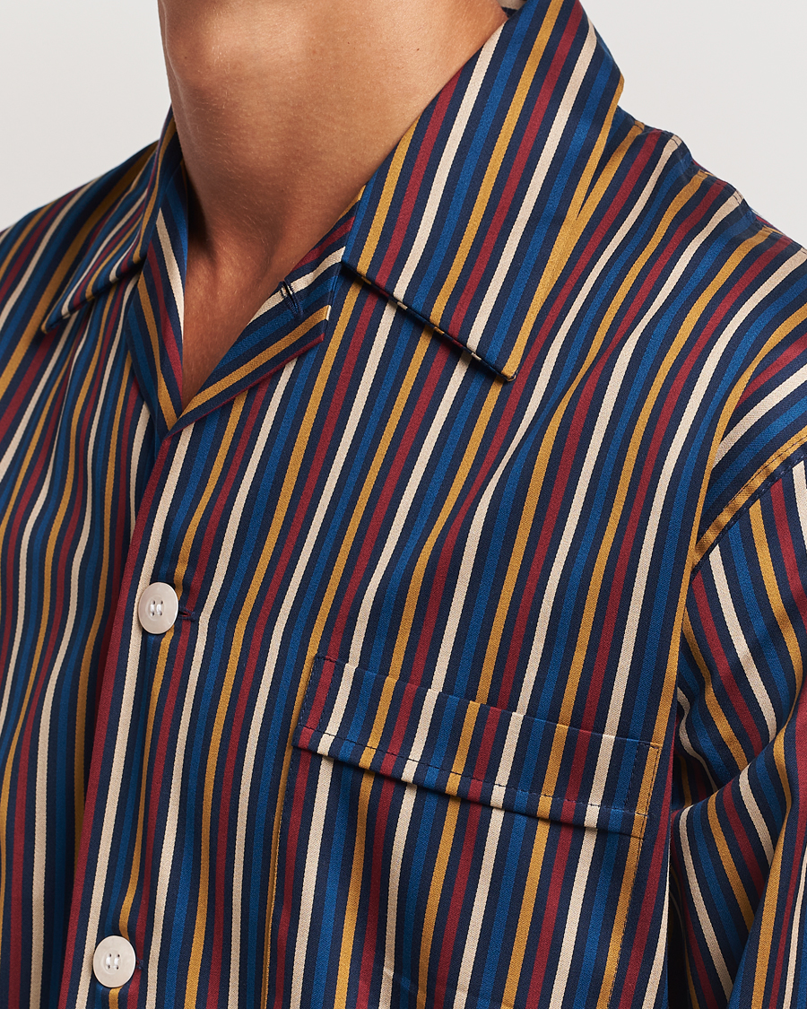 Uomini | Accappatoi & Pigiami | Derek Rose | Striped Cotton Pyjama Set Navy