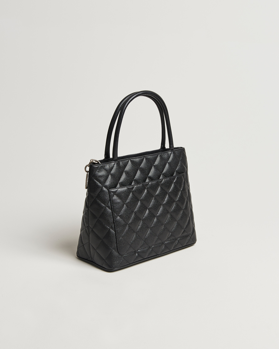 Uomini | Chanel Pre-Owned Médallion Tote Bag Black Caviar | Chanel Pre-Owned | Médallion Tote Bag Black Caviar