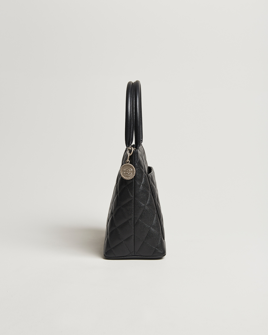 Uomini | Chanel Pre-Owned Médallion Tote Bag Black Caviar | Chanel Pre-Owned | Médallion Tote Bag Black Caviar