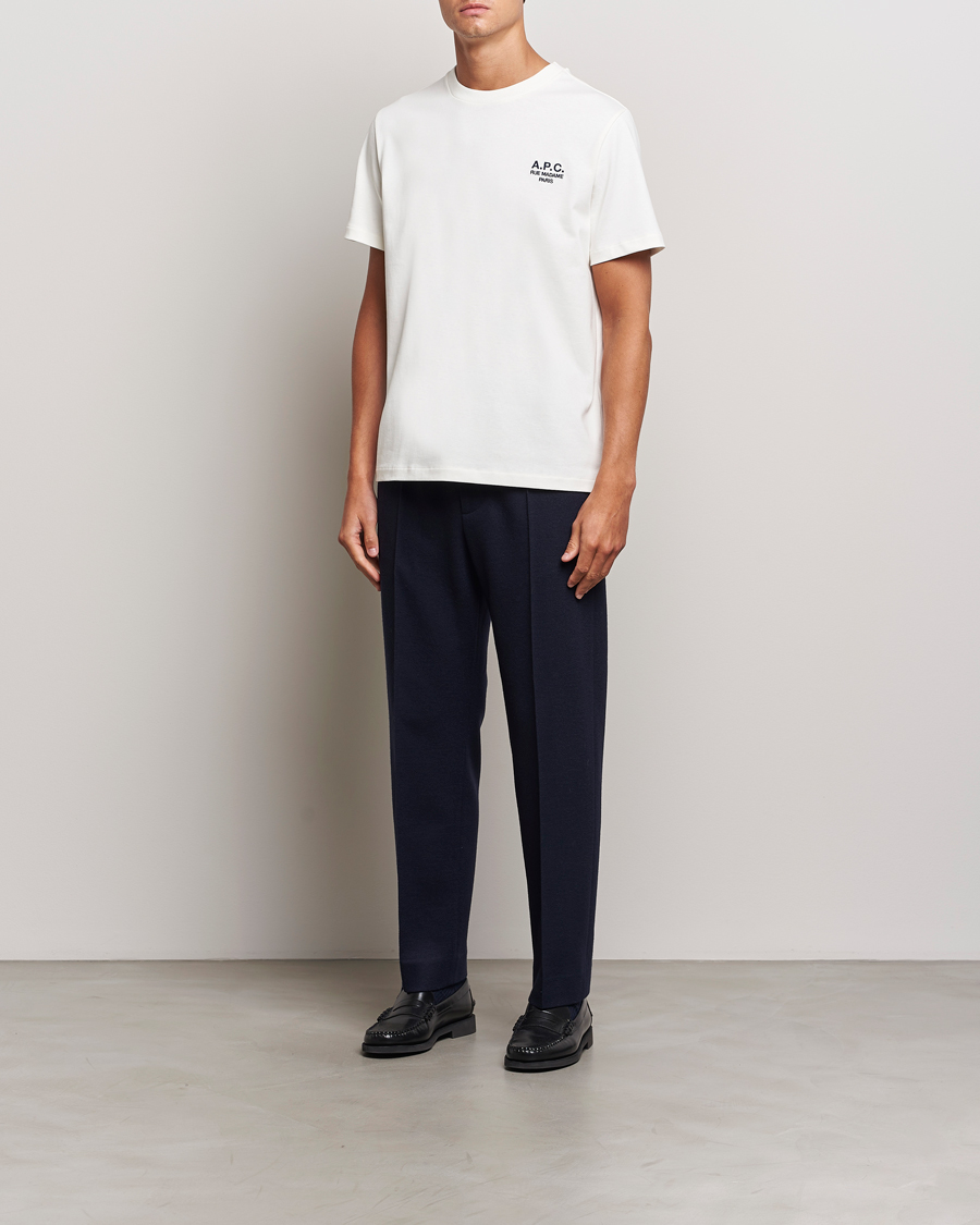Uomini | T-shirt | A.P.C. | Rue Madame T-Shirt White/Dark Navy