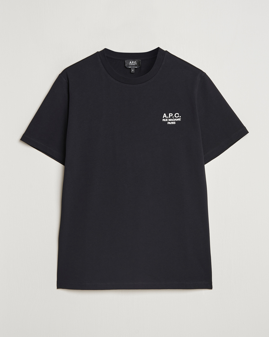 Uomini | T-shirt | A.P.C. | Rue Madame T-Shirt Black/White