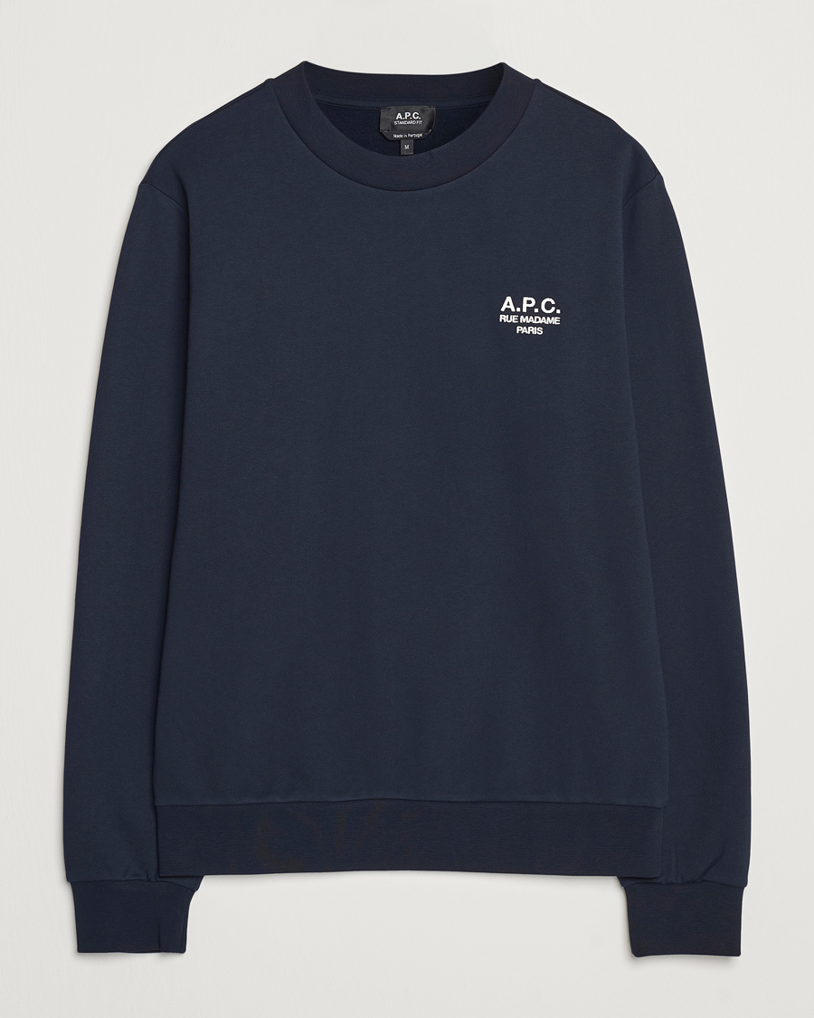 Uomini | Maglieria | A.P.C. | Rue Madame Sweatshirt Dark Navy