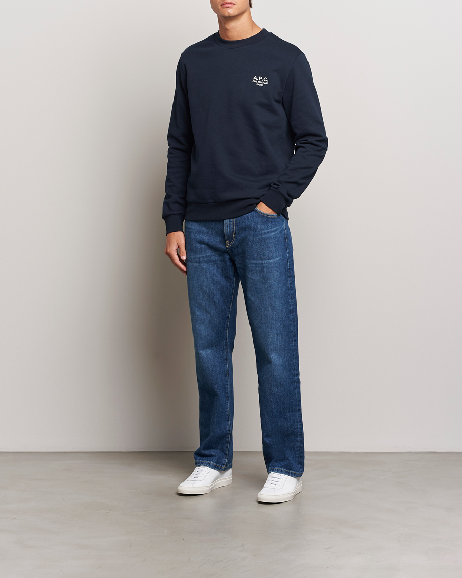 Uomini | Maglieria | A.P.C. | Rue Madame Sweatshirt Dark Navy