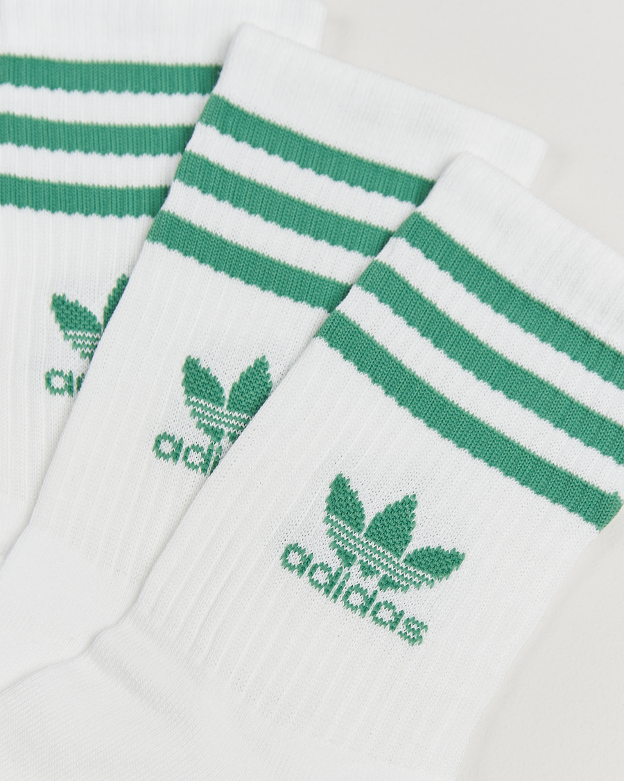 Uomini | Biancheria intima | adidas Originals | 3-Pack Crew Sock White/Green