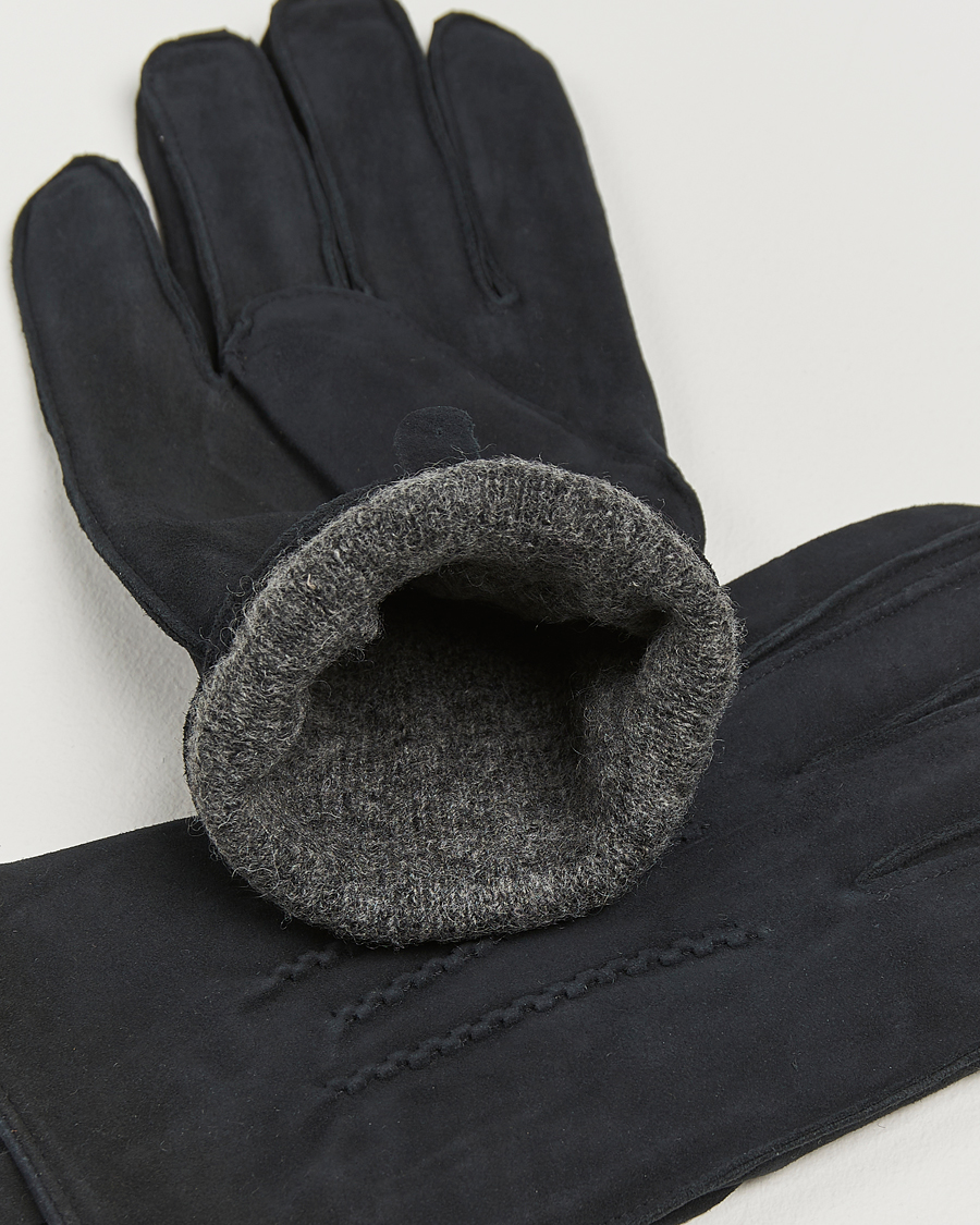 Uomini | Amanda Christensen Lined Suede Gloves Black | Amanda Christensen | Lined Suede Gloves Black