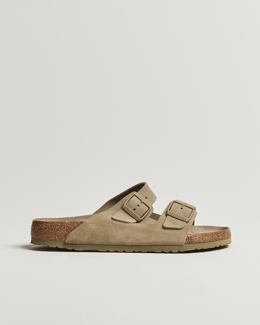 Uomini | Sandali & Diapositive | BIRKENSTOCK | Arizona Soft Footbed Faded Khaki Suede