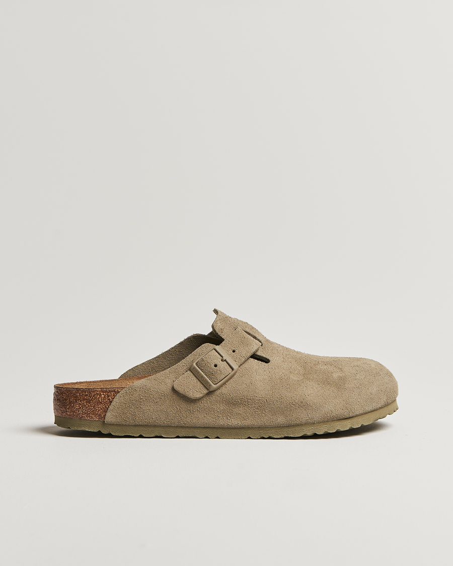 Uomini | Sandali & Diapositive | BIRKENSTOCK | Boston Classic Footbed Faded Khaki Suede