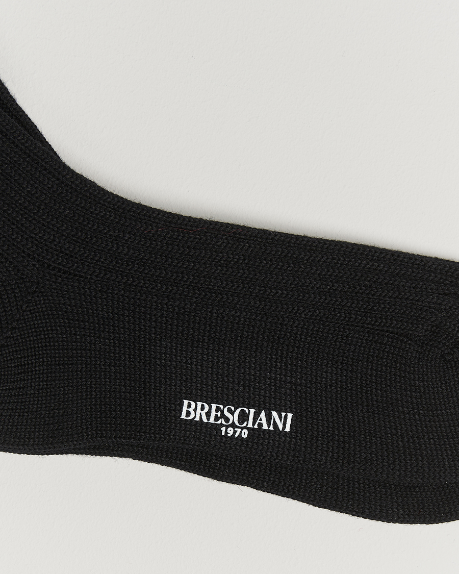 Uomini | Biancheria intima | Bresciani | Heavy Wool Socks Black