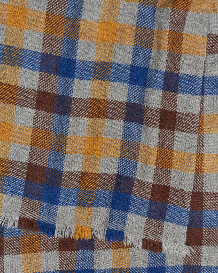 Uomini | Altea Check Wool Scarf Yellow/Beige | Altea | Check Wool Scarf Yellow/Beige