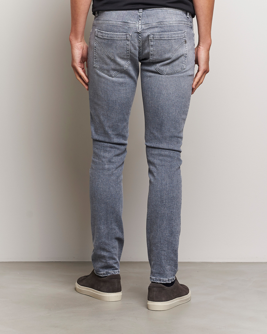 Uomini | Jeans | Dondup | George Light Distressed Jeans Light Grey