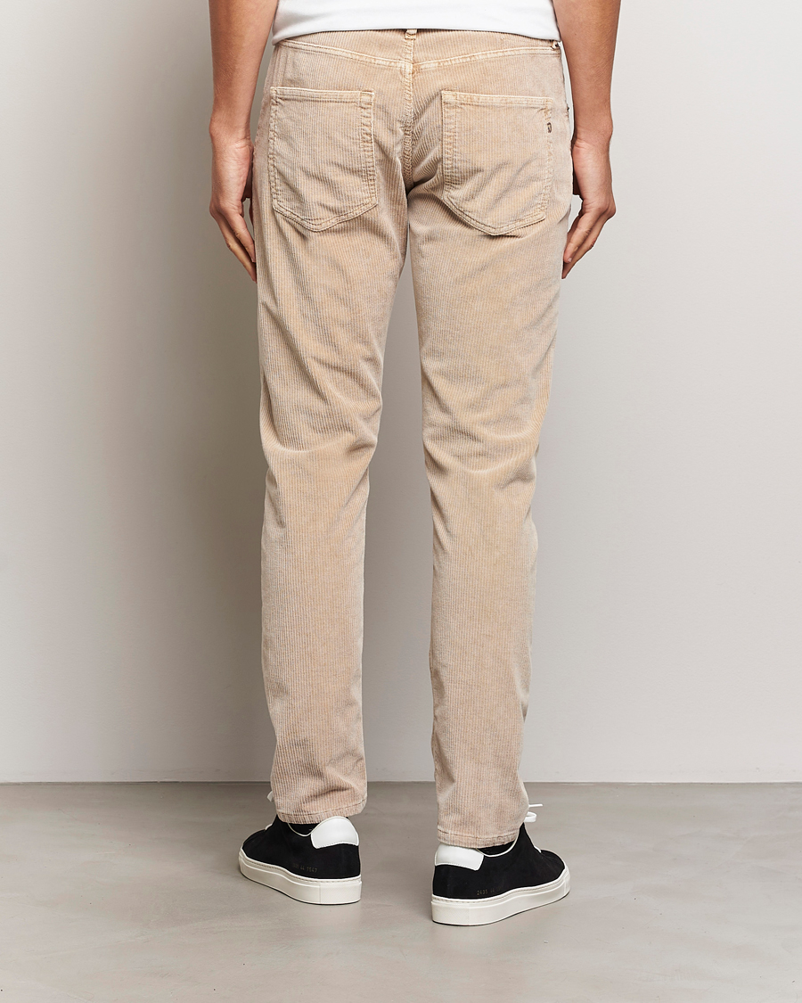 Uomini | Pantaloni | Dondup | Icon Corduroy Trousers Light Beige