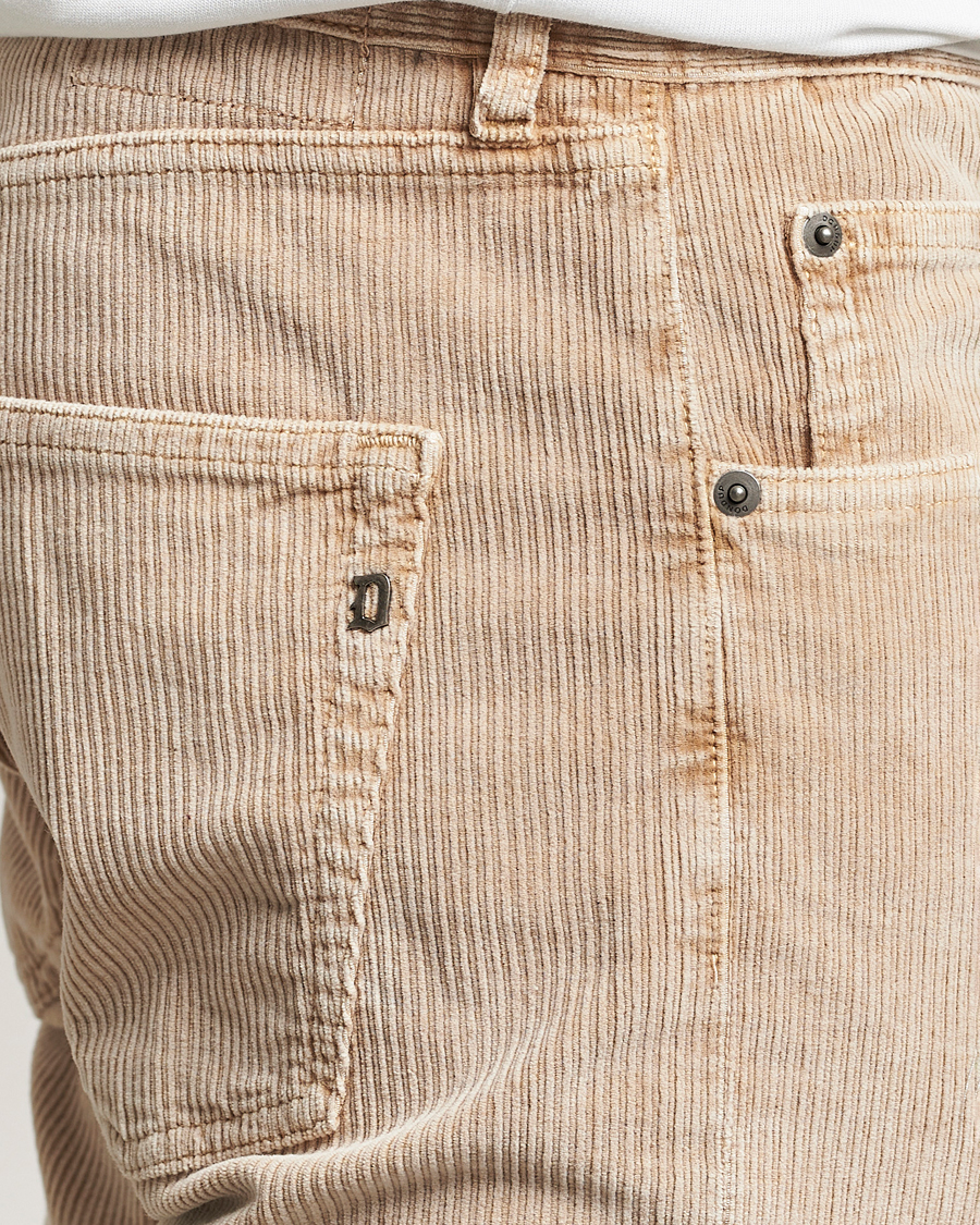 Uomini | Pantaloni | Dondup | Icon Corduroy Trousers Light Beige