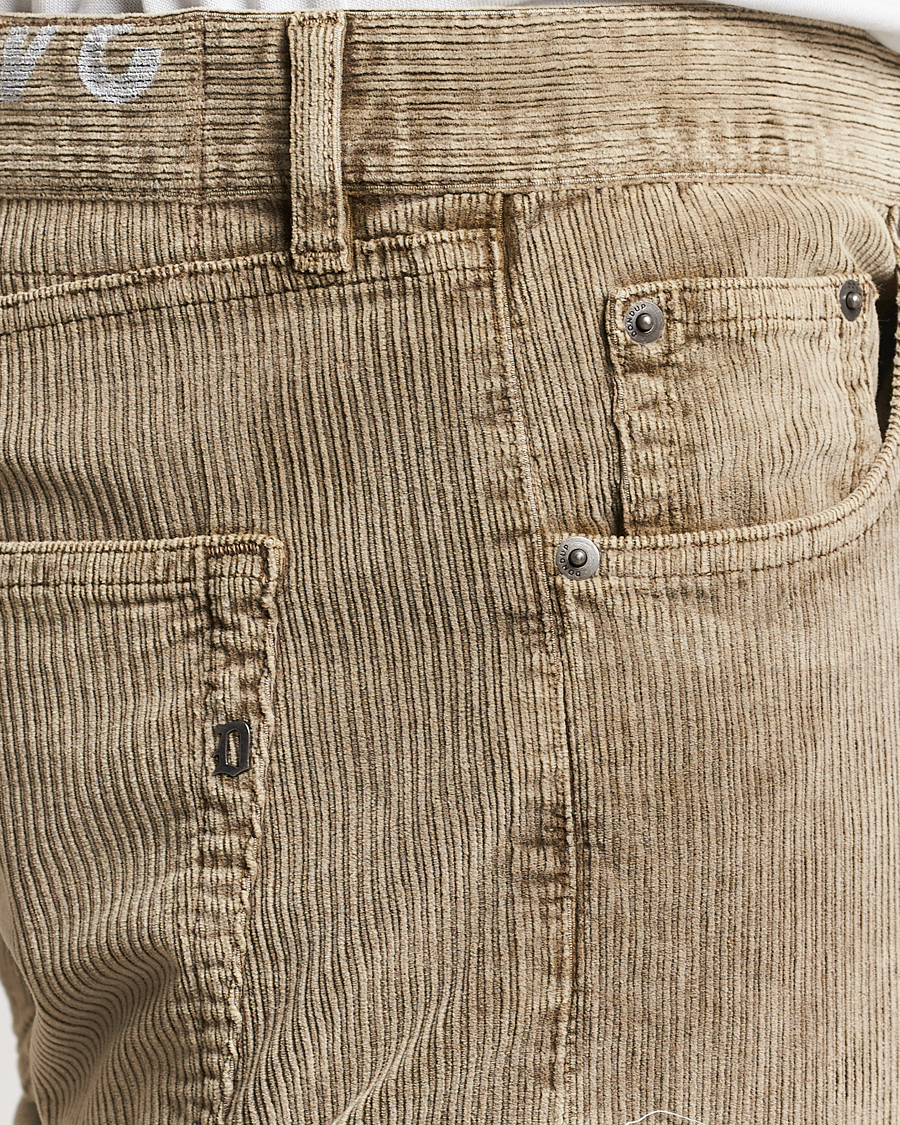 Uomini | Pantaloni | Dondup | Icon Corduroy Trousers Khaki