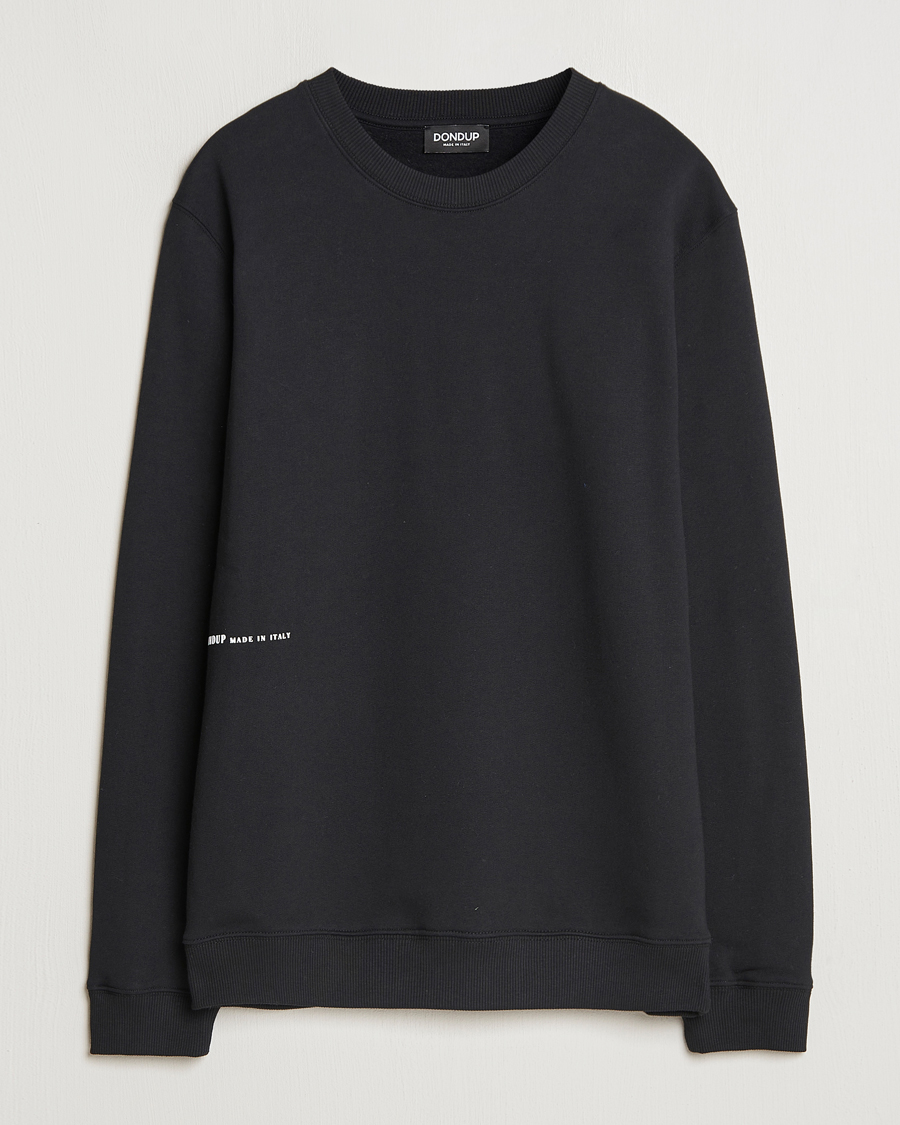 Uomini | Maglieria | Dondup | Logo Crew Neck Sweatshirt Black