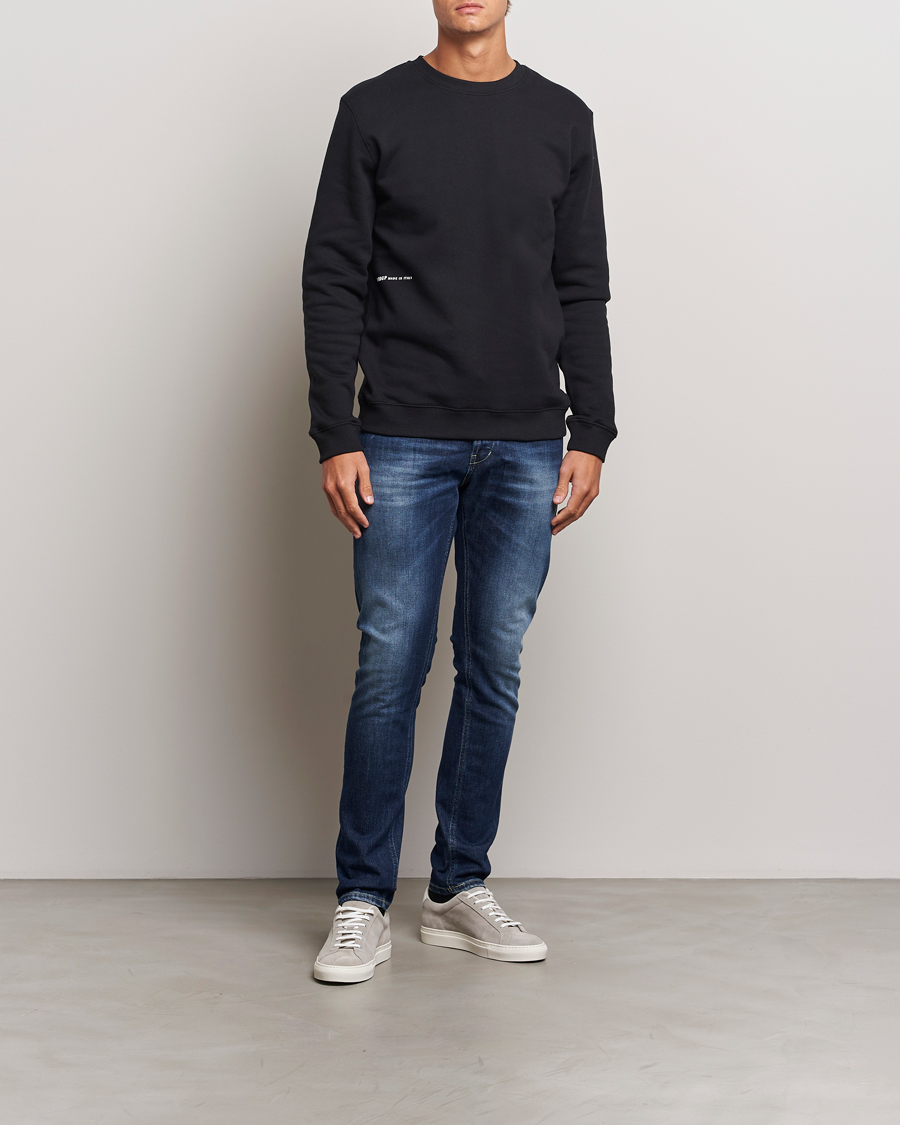 Uomini | Maglieria | Dondup | Logo Crew Neck Sweatshirt Black