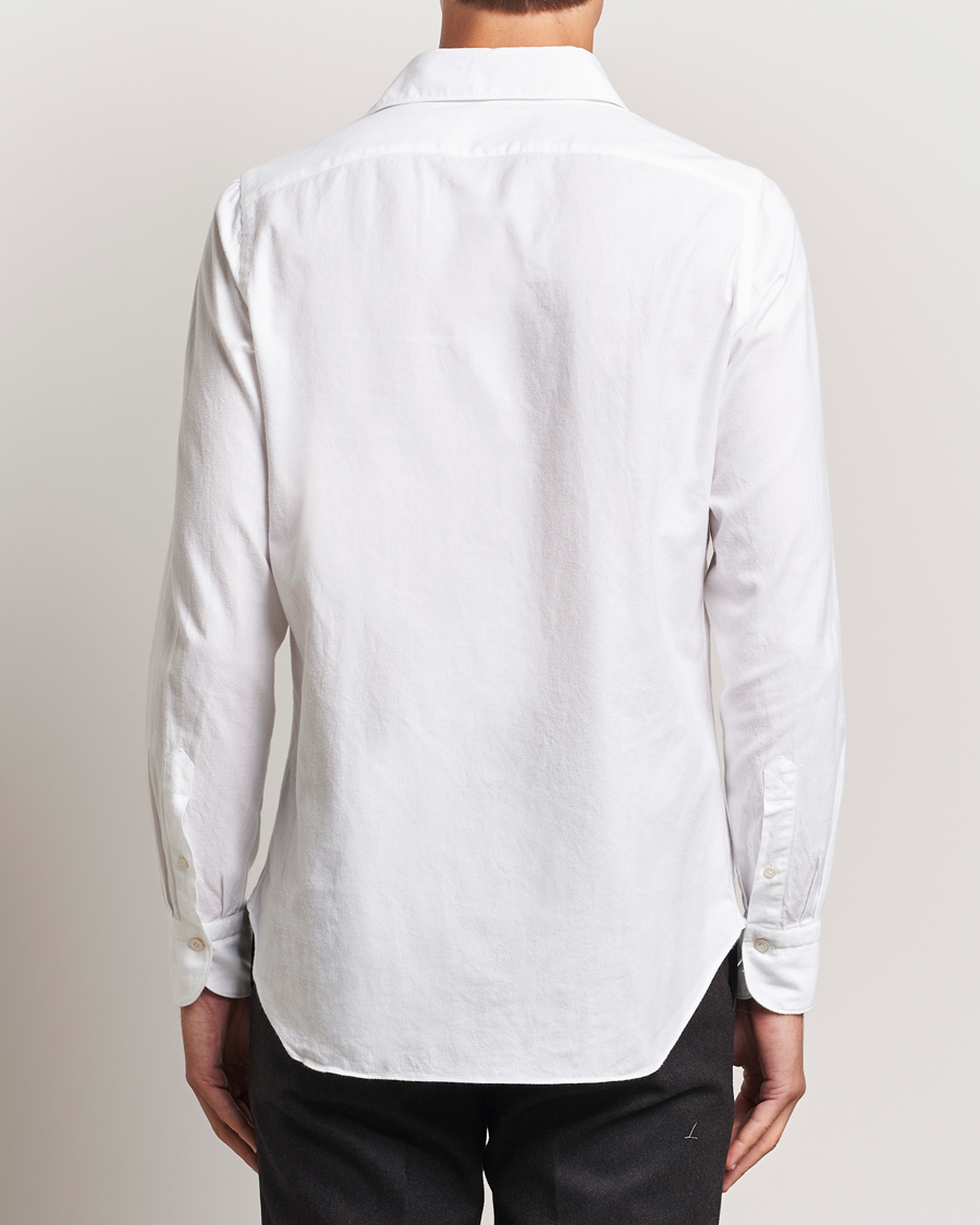 Uomini | Camicie | Finamore Napoli | Gaeta Flannel Shirt White