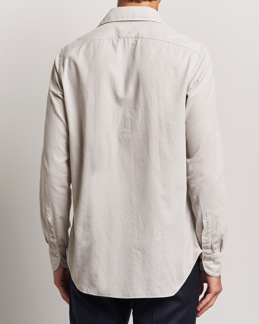 Uomini | Camicie | Finamore Napoli | Gaeta Corduroy Shirt Light Beige