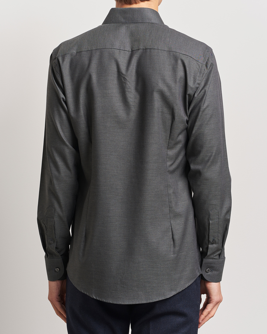 Uomini | Camicie | Eton | Slim Fit Wrinkle Free Flannel Pepita Shirt Green