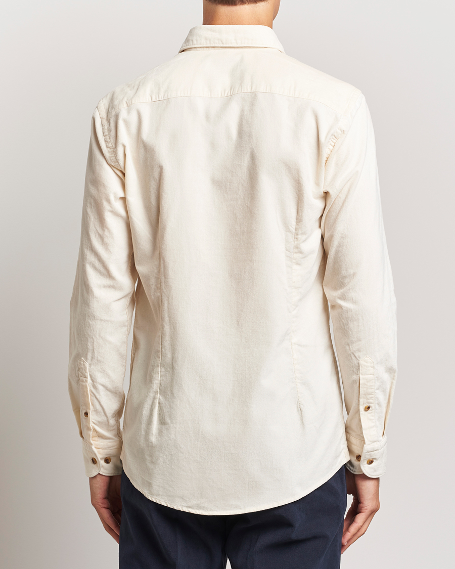 Uomini | Camicie | Eton | Slim Fit Fine Wale Corduroy Shirt Off White