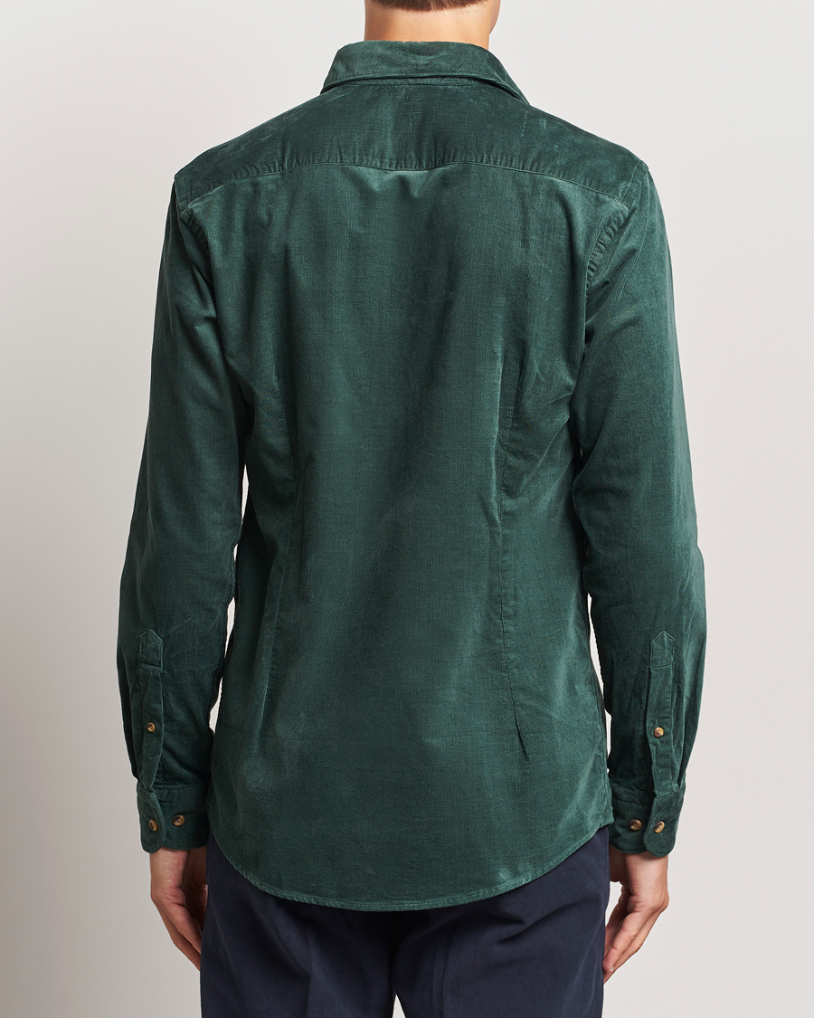 Uomini | Camicie | Eton | Slim Fit Fine Wale Corduroy Shirt Dark Green