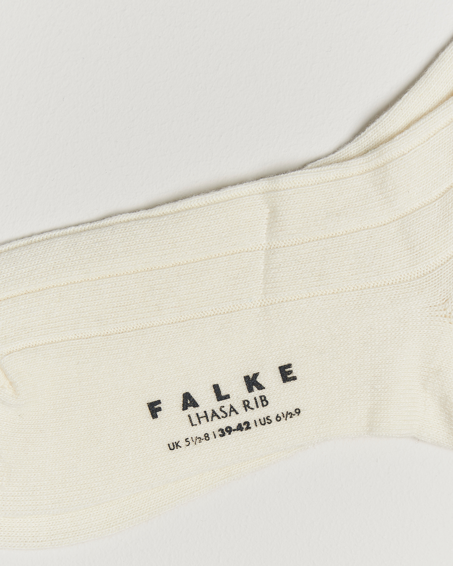 Uomini | Biancheria intima | Falke | Lhasa Cashmere Socks Off White