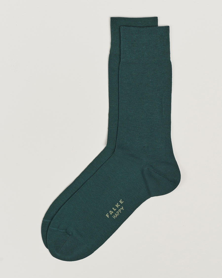 Uomini | Biancheria intima | Falke | Happy 2-Pack Cotton Socks Hunter Green