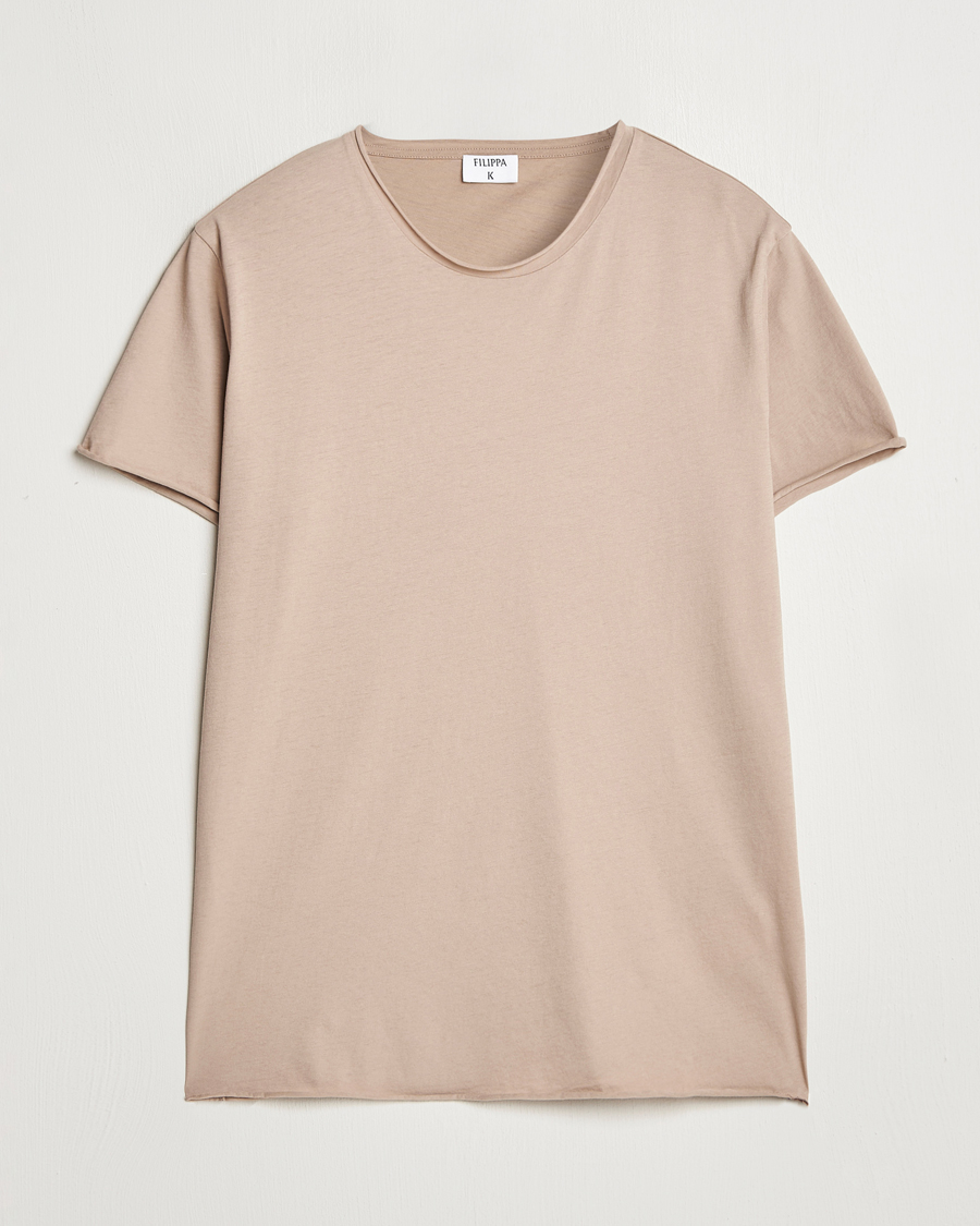 Uomini | T-shirt | Filippa K | Roll Neck Crew Neck T-Shirt Faded Khaki