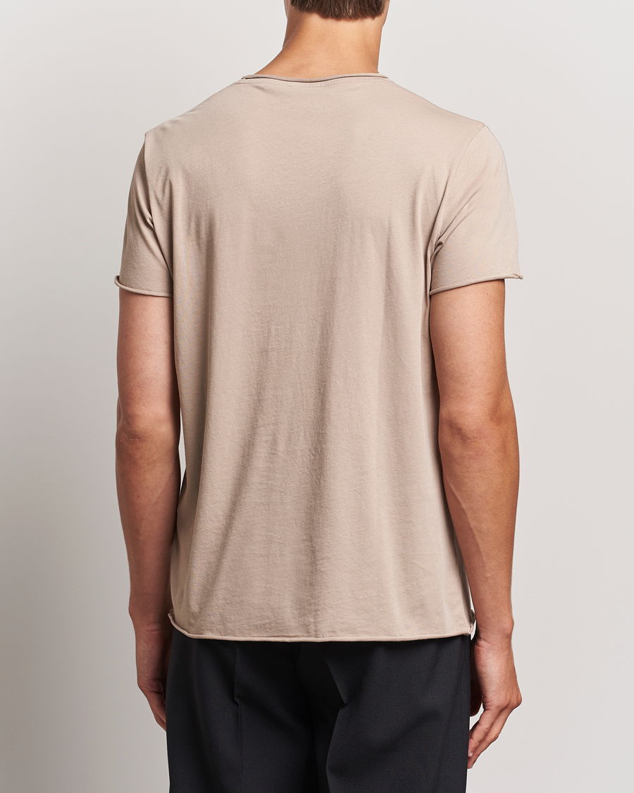Uomini | T-shirt | Filippa K | Roll Neck Crew Neck T-Shirt Faded Khaki