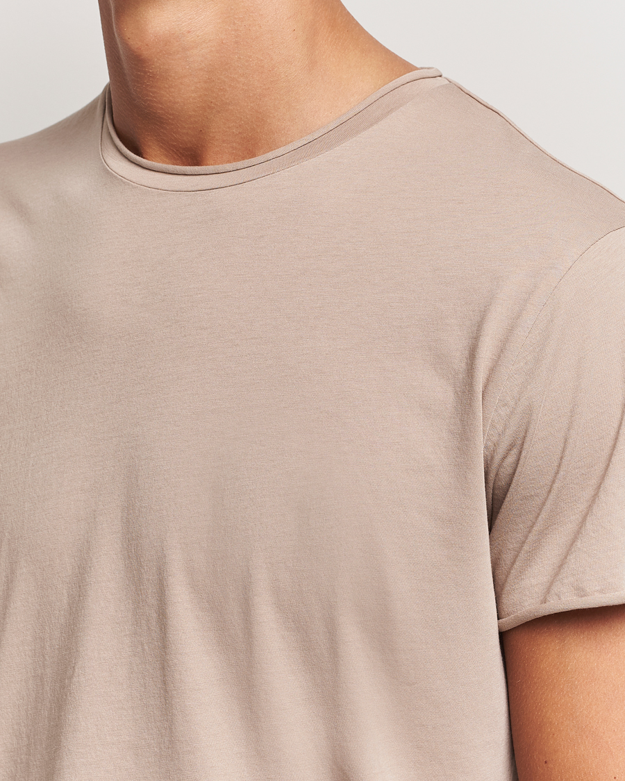 Uomini | T-shirt | Filippa K | Roll Neck Crew Neck T-Shirt Faded Khaki