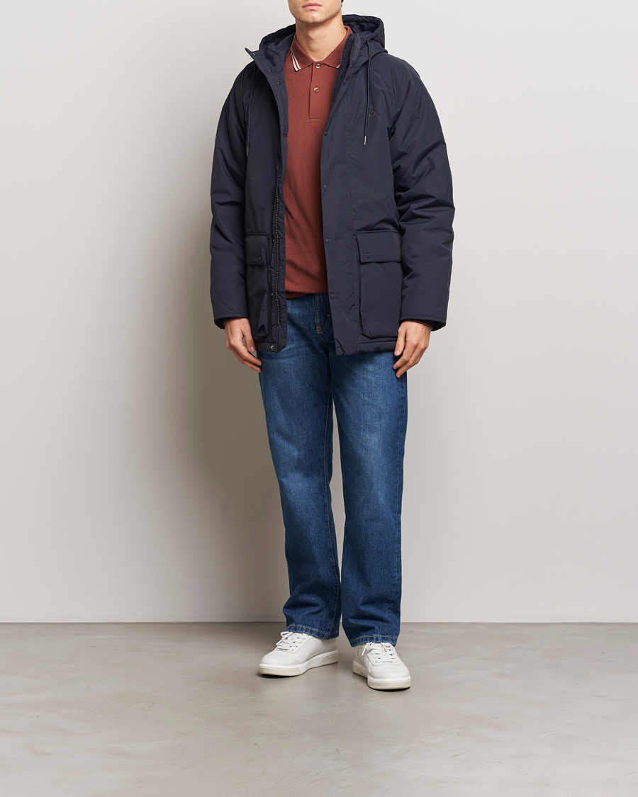Uomini | Giacche | Fred Perry | Padded Zip Through Parka Navy