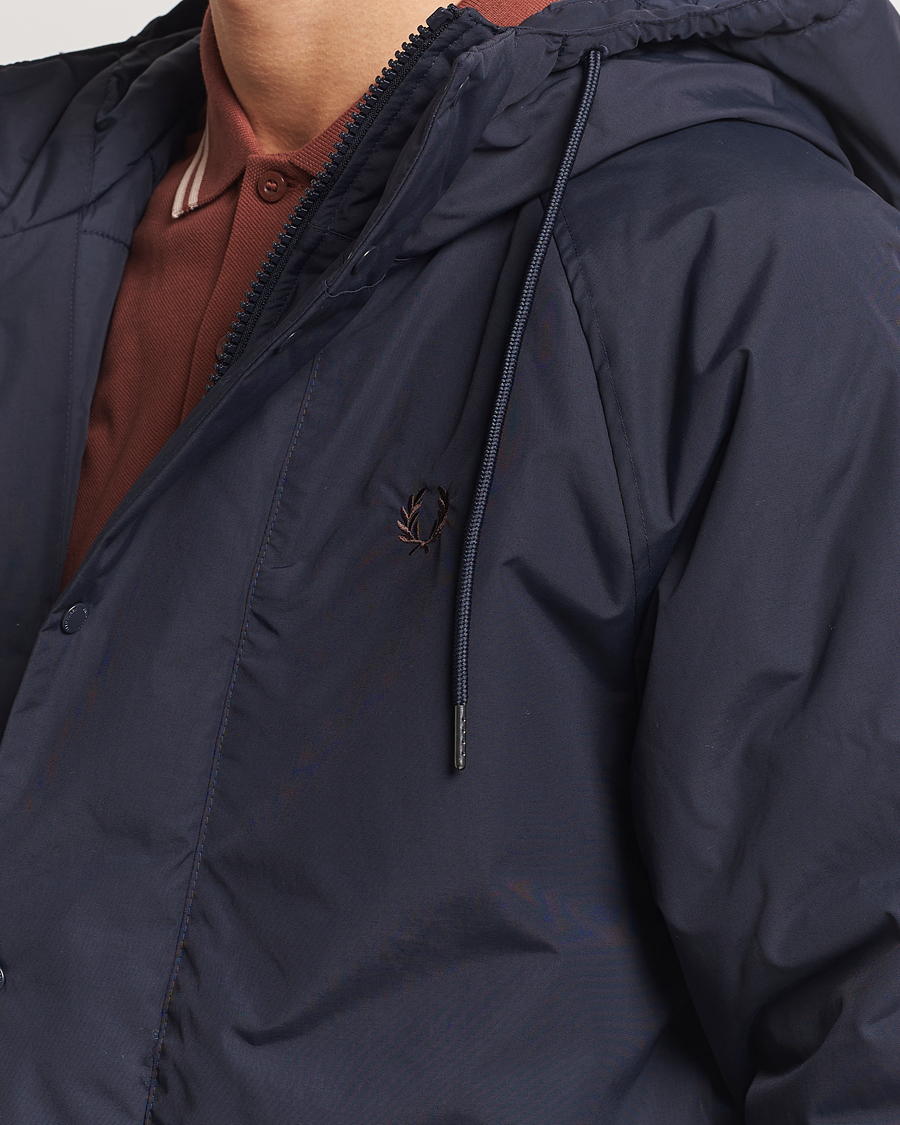 Uomini | Giacche | Fred Perry | Padded Zip Through Parka Navy