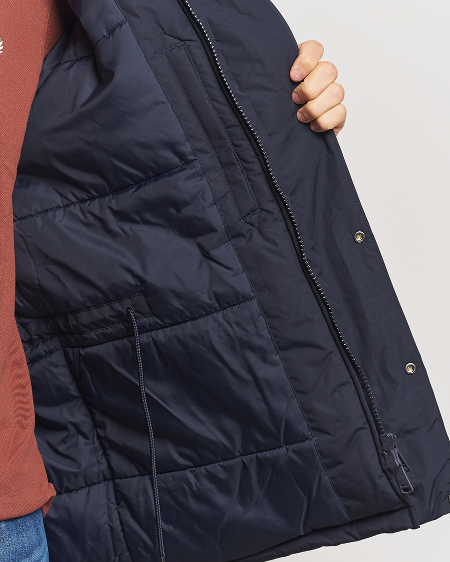 Uomini | Giacche | Fred Perry | Padded Zip Through Parka Navy