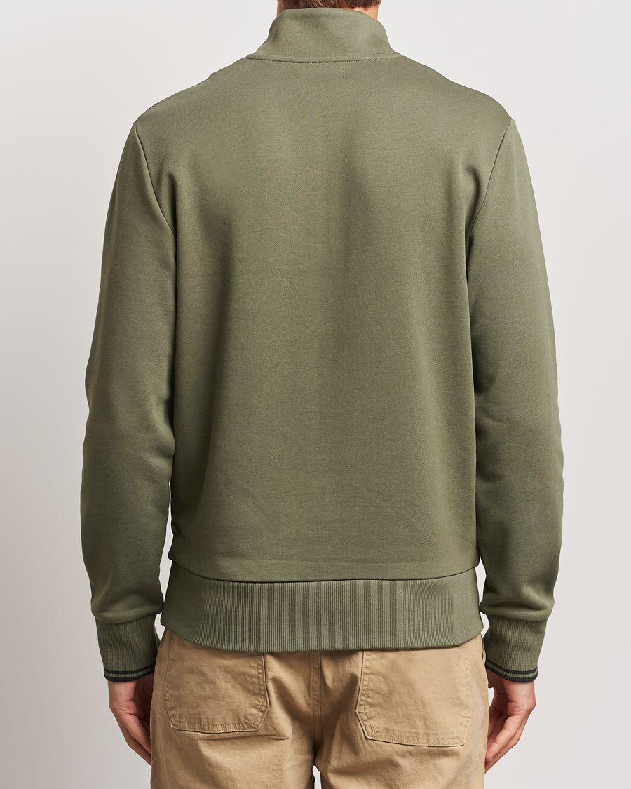 Uomini | Maglieria | Fred Perry | Half Zip Sweatshirt Laurel Green