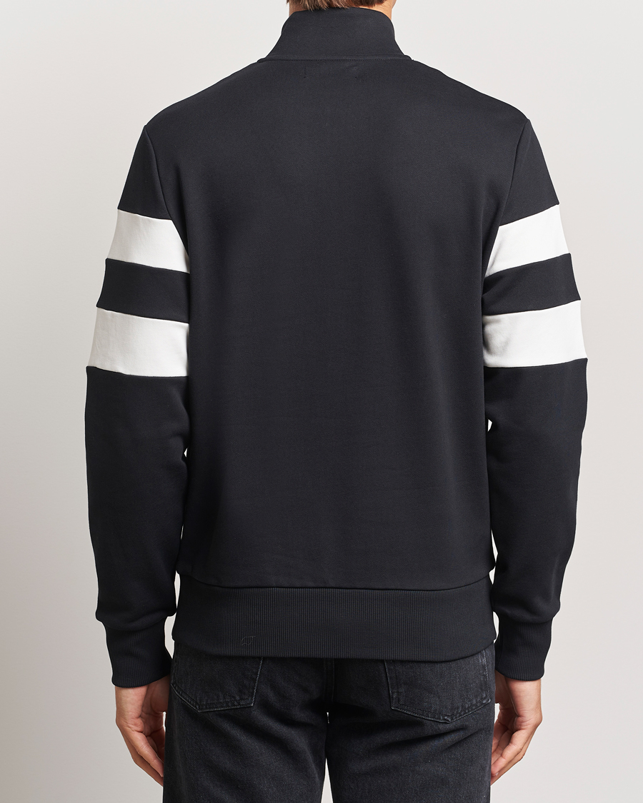 Uomini | Maglieria | Fred Perry | Tipped Sleeve Half Zip Sweatshirt Black