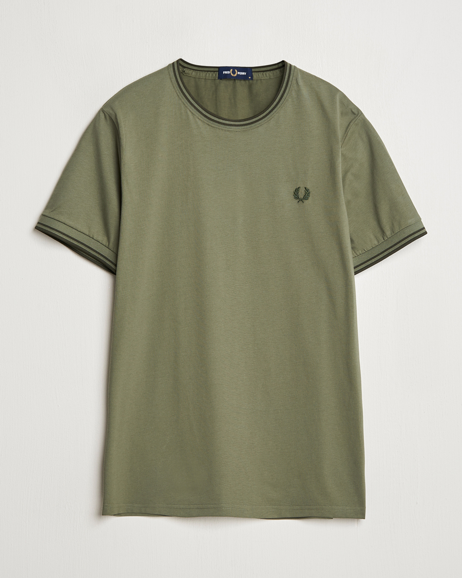 Uomini | T-shirt | Fred Perry | Twin Tipped T-Shirt Laurel Green