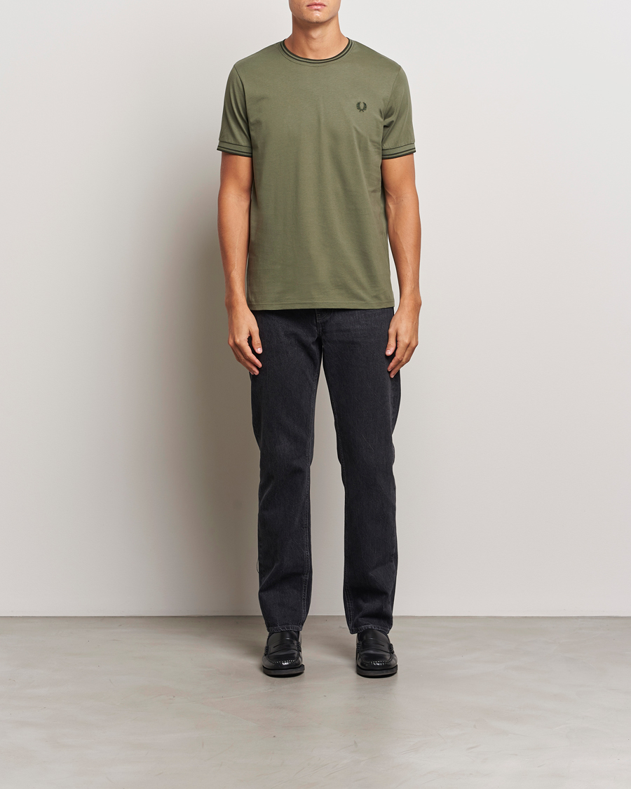 Uomini | T-shirt | Fred Perry | Twin Tipped T-Shirt Laurel Green