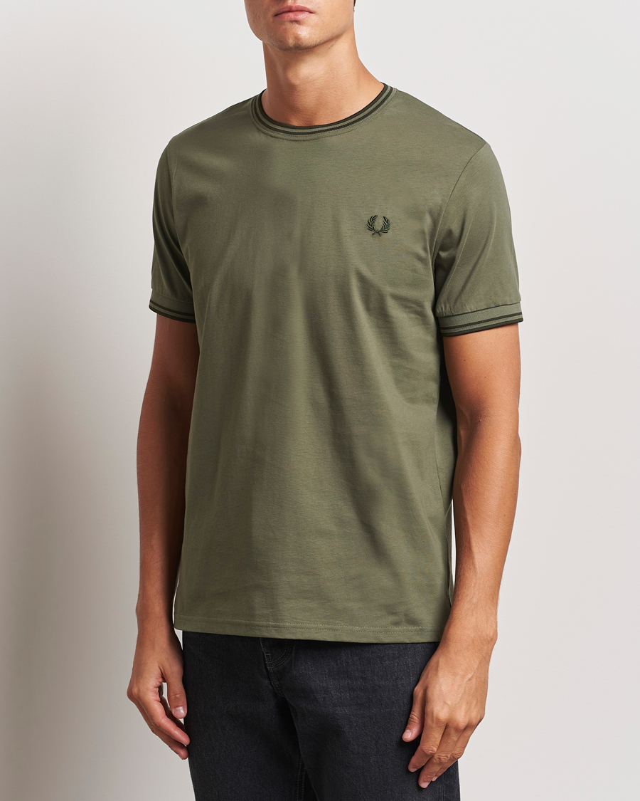 Uomini | T-shirt | Fred Perry | Twin Tipped T-Shirt Laurel Green