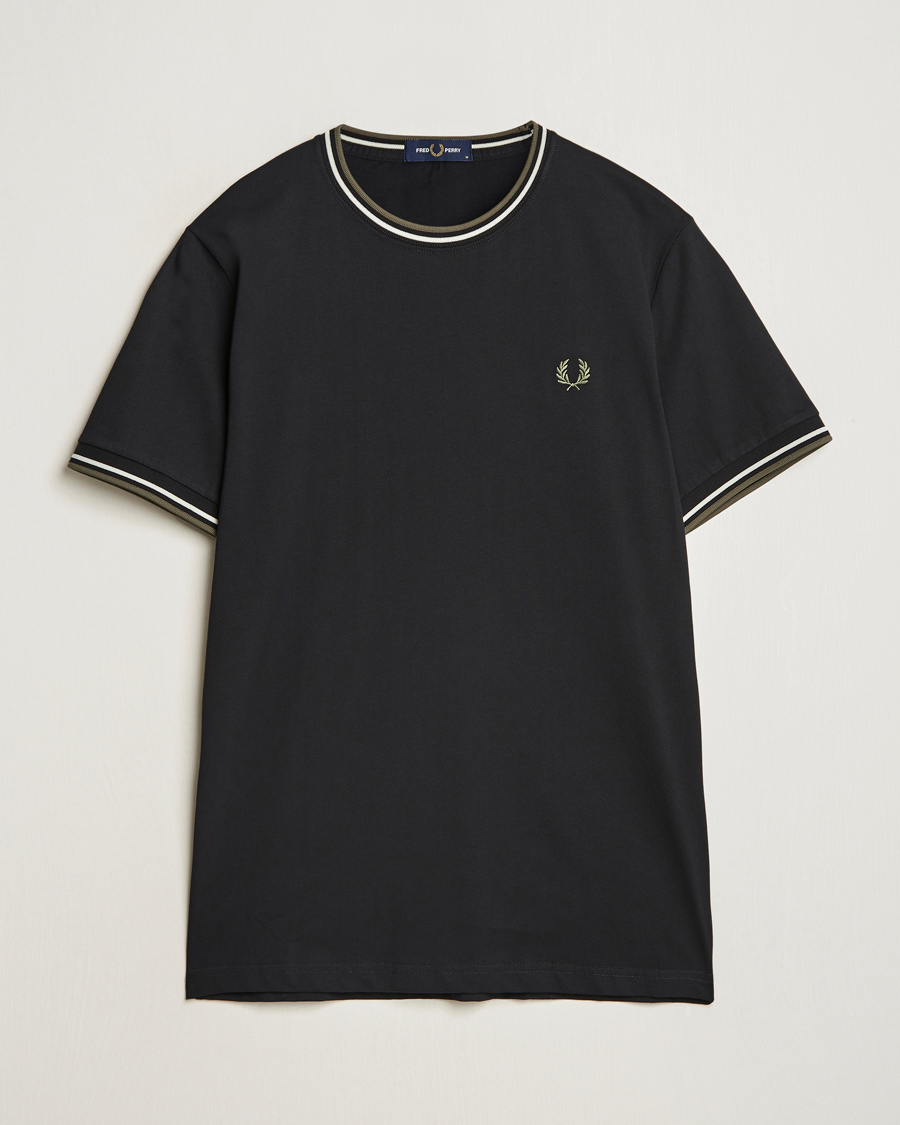 Uomini | T-shirt | Fred Perry | Twin Tipped T-Shirt Black