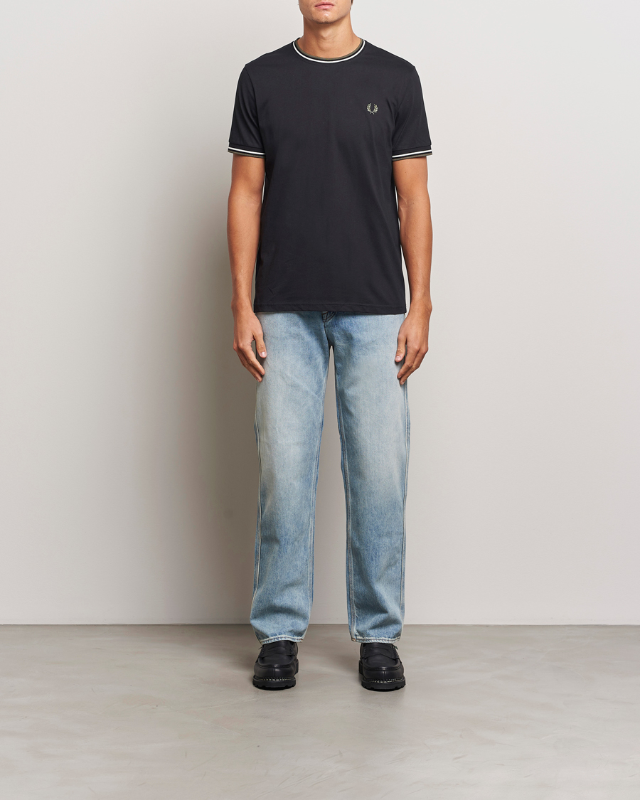 Uomini | T-shirt | Fred Perry | Twin Tipped T-Shirt Black