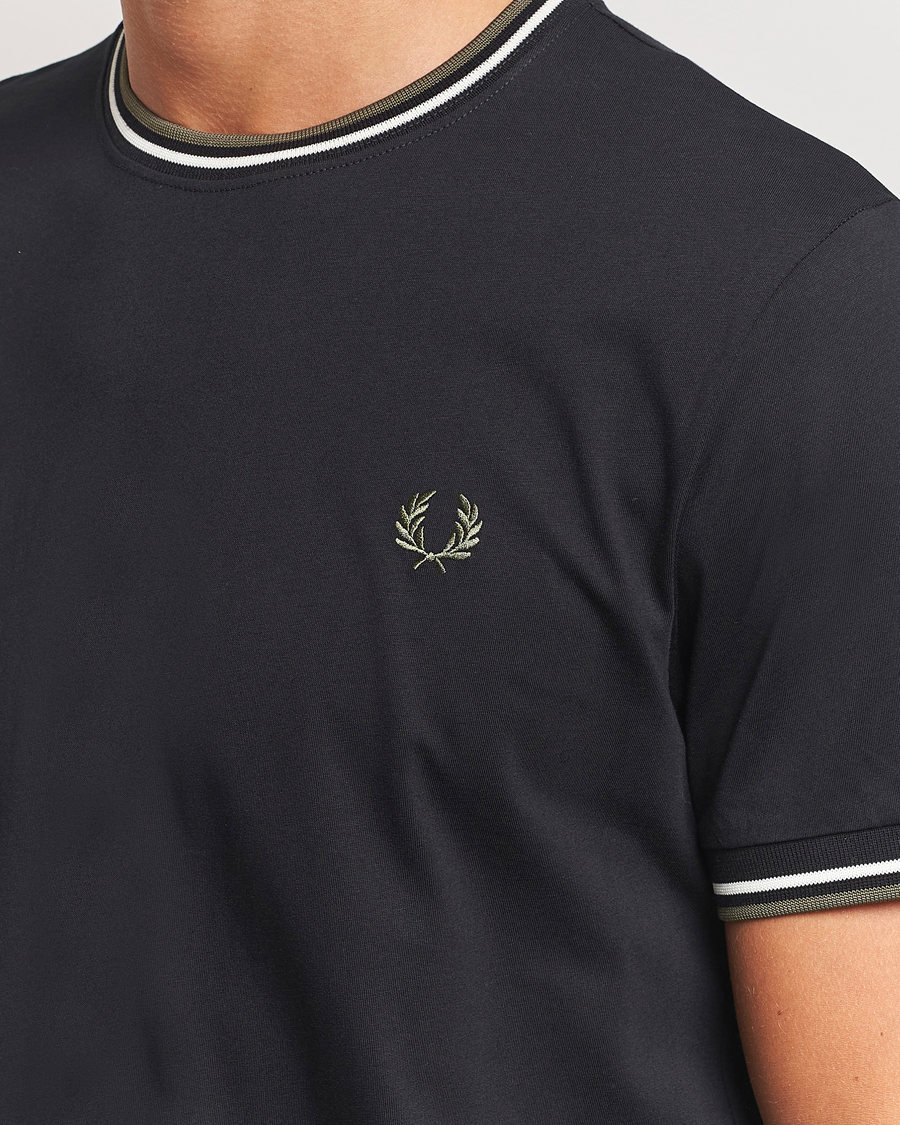 Uomini | T-shirt | Fred Perry | Twin Tipped T-Shirt Black