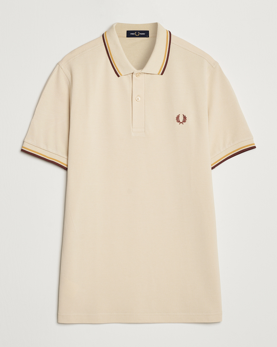 Uomini | Polo | Fred Perry | Twin Tipped Shirt Oatmeal