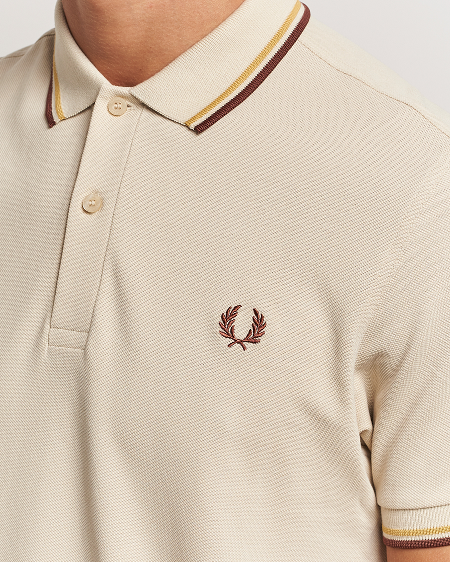 Uomini | Polo | Fred Perry | Twin Tipped Shirt Oatmeal