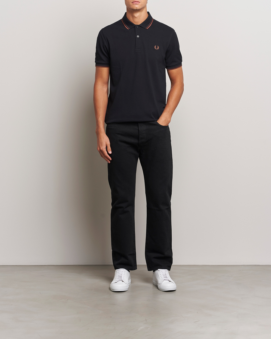 Uomini | Polo | Fred Perry | Twin Tipped Shirt Black